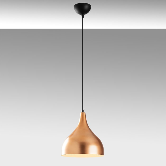 Opviq Lámpara de araña con altura ajustable, cobre, blanco y negro Opviq Lámpara de araña con altura ajustable, cobre, blanco y negro